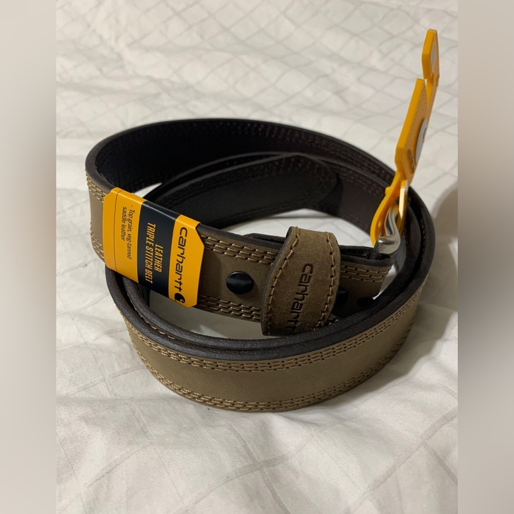 NWT Men’s  Carhartt Detroit Genuine Leather Belt -Size 36